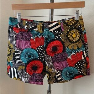 Merimekko Sz 0 Banana Republic Floral Women's Shorts Eclectic Quirky Preppy